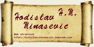 Hodislav Minašević vizit kartica